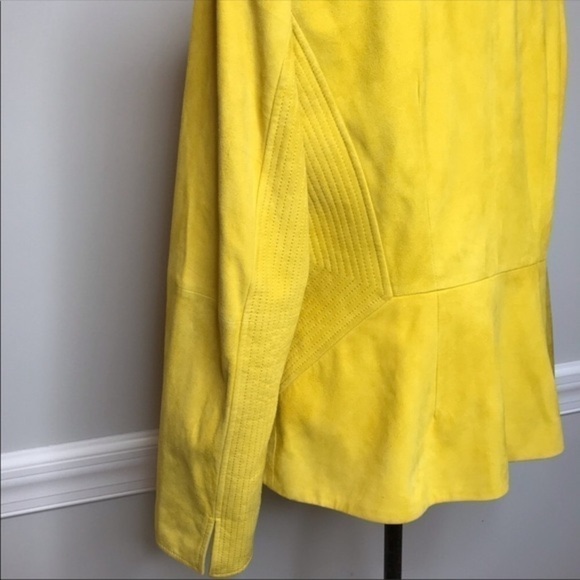 ANNE Klein Yellow Suede “Urban Jungle” Jacket NEW - Picture 4 of 7